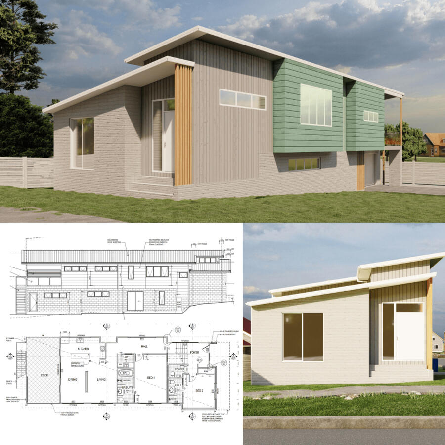 New Home on Narrow Sloping Lot - Private Client